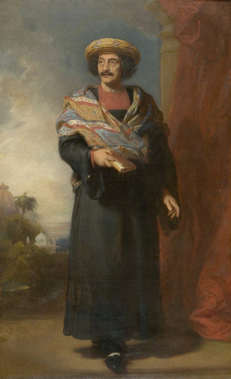 Rammohun Roy（1774-1833）1832年肖像（布面油画） 作者 亨利·佩罗奈特·布里格斯