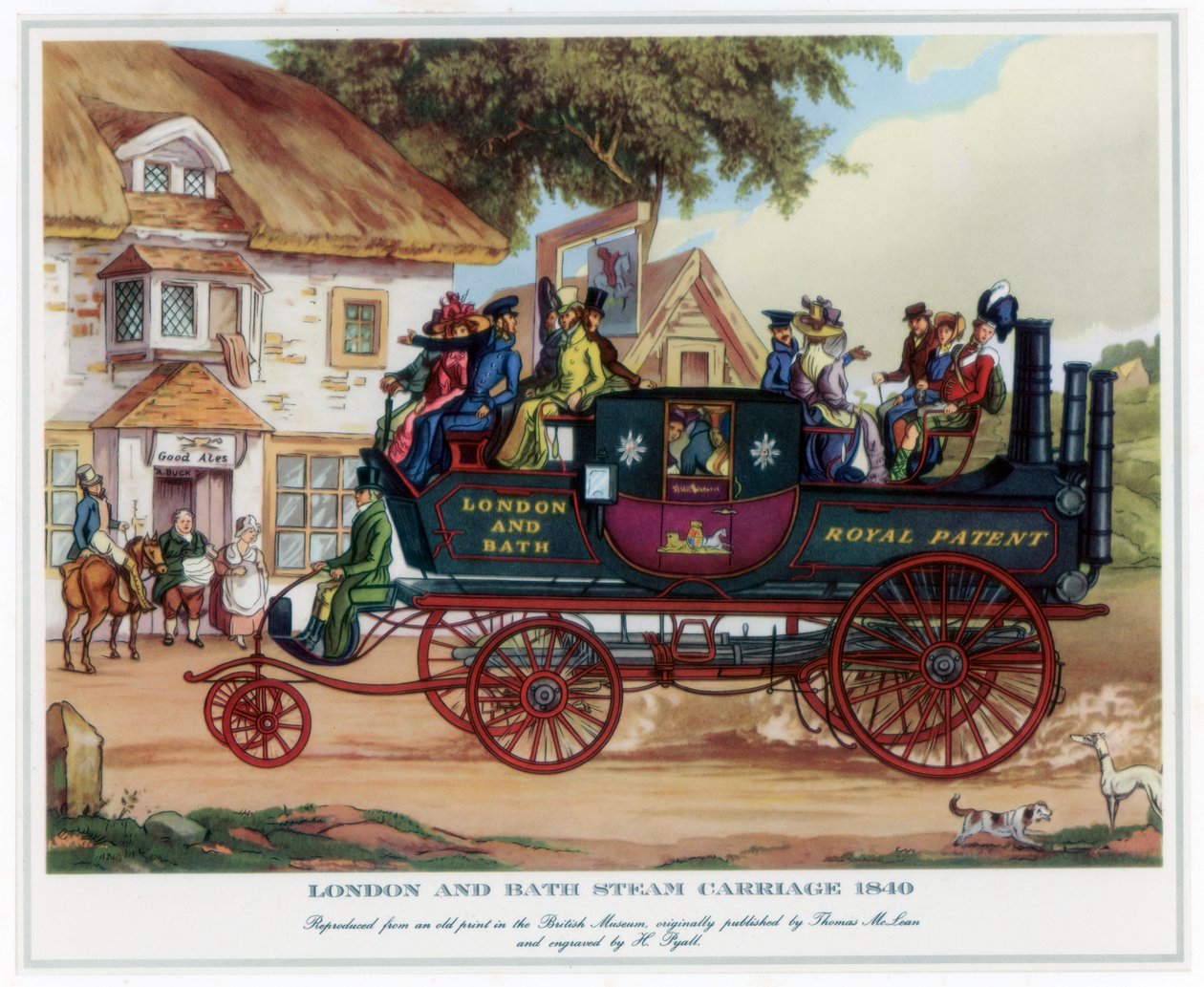 伦敦和巴斯的蒸汽马车，1840年，约1800-1840。 作者 亨利·派尔