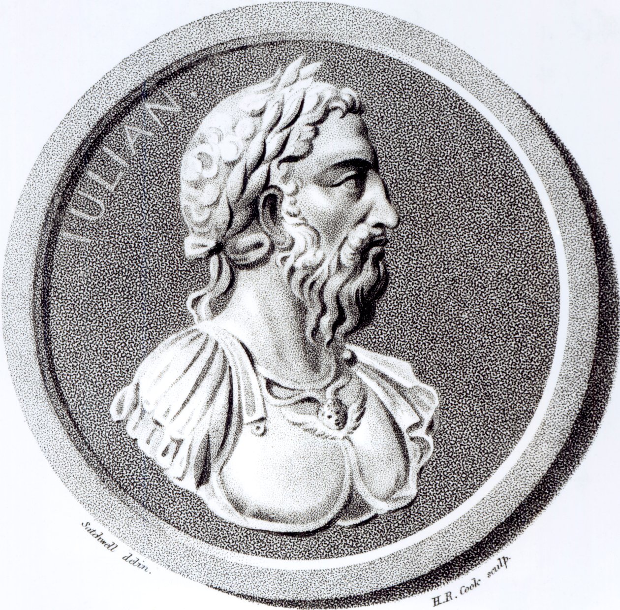 Didius Julianus的肖像，来自&39;罗马帝国的衰落和衰落的历史&39;第7卷第137页。作者：Edward Gibbon，1808 作者 亨利·库克