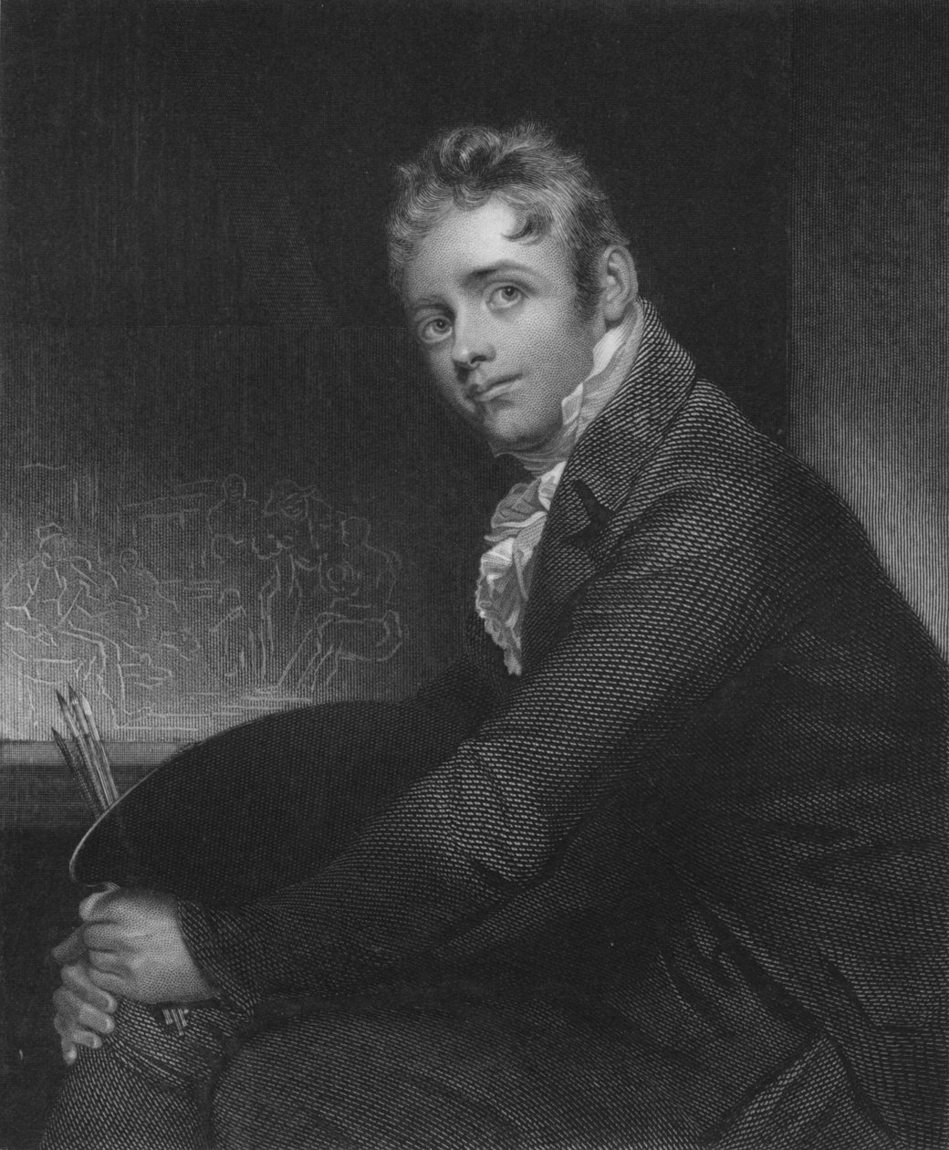 大卫·威尔基（David Wilkie） RA，1834年。 作者 亨利·罗宾逊