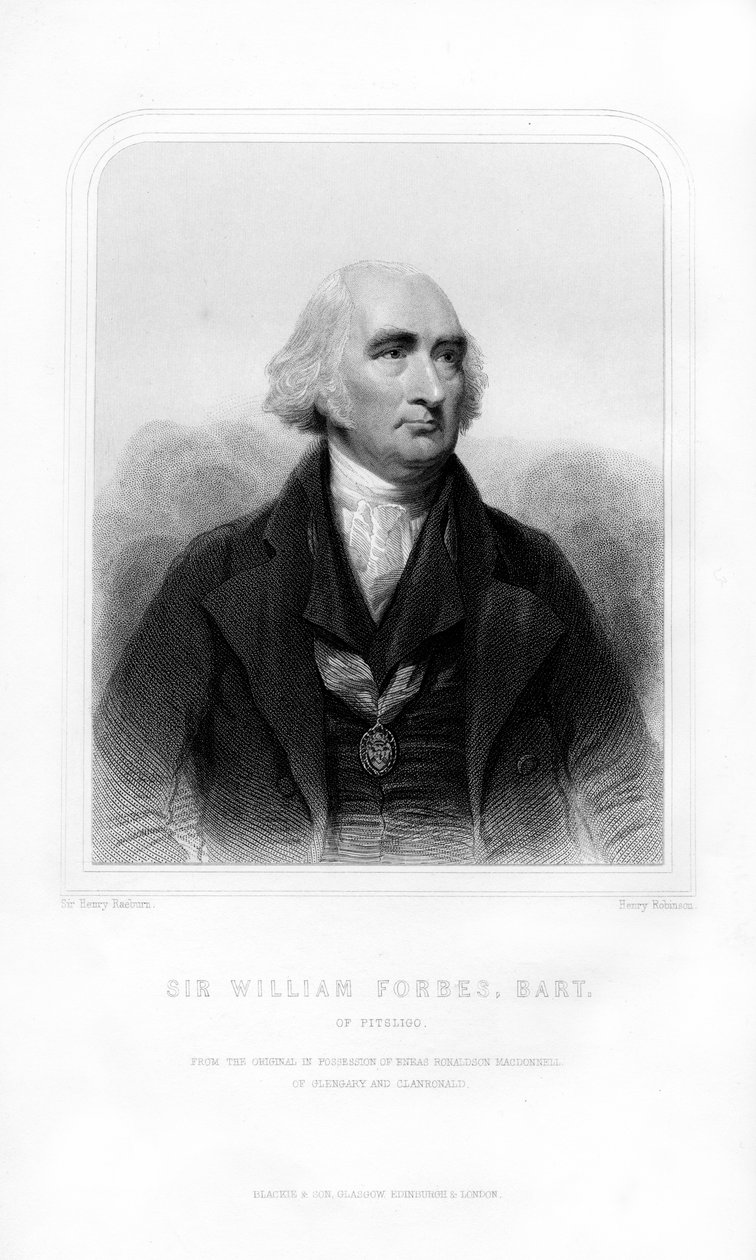 皮茨利戈（Pitsligo）威廉·福布斯爵士（Sir William Forbes），苏格兰银行家，第六任男爵，1870年。 作者 亨利·罗宾逊