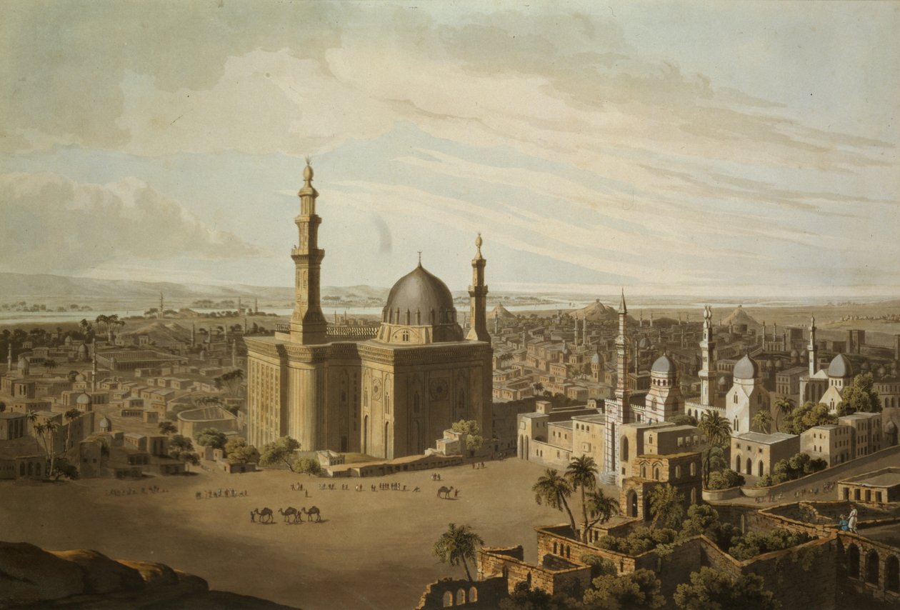 大开罗的视图，由Daniel Havell（1785-1826）1809刻 作者 亨利盐