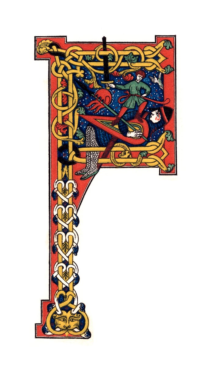 首字母F，十二世纪，1843年。 作者 亨利·肖