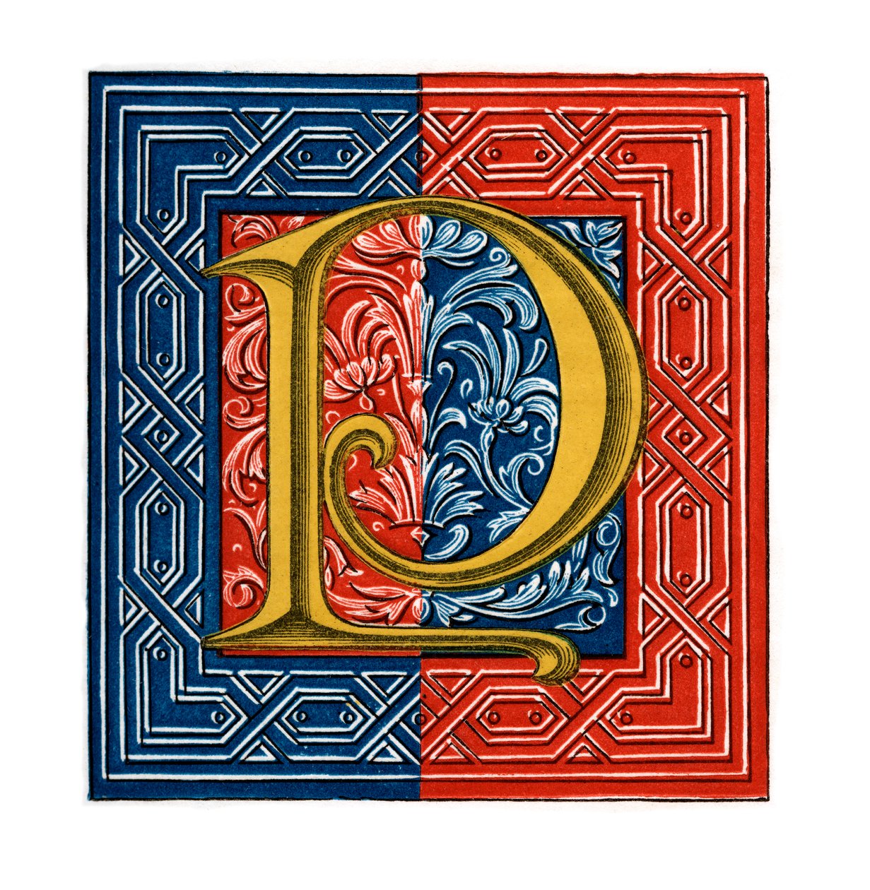 首字母P，1843年。 作者 亨利·肖