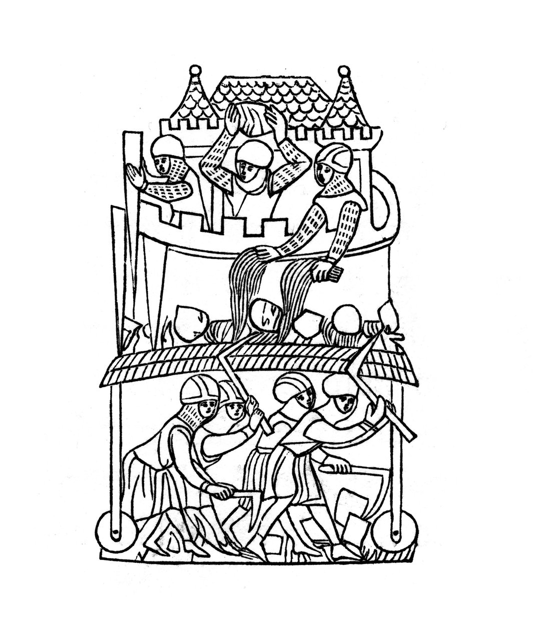 围攻，c1260，1843。 作者 亨利·肖