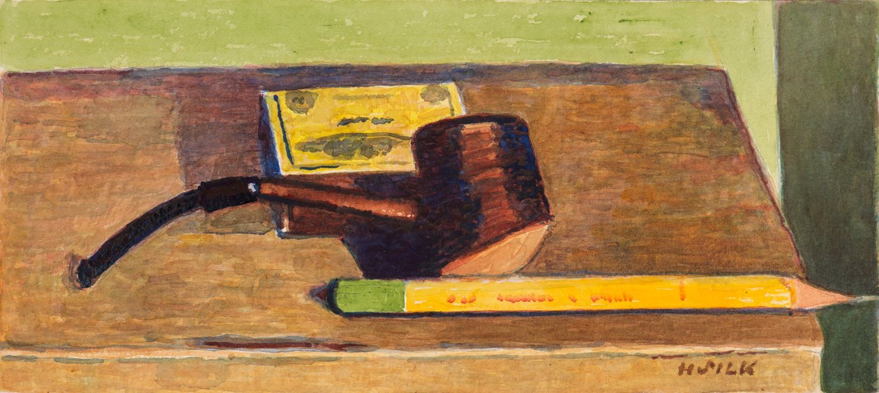铅笔和管子，c.1930 作者 亨利·希尔克
