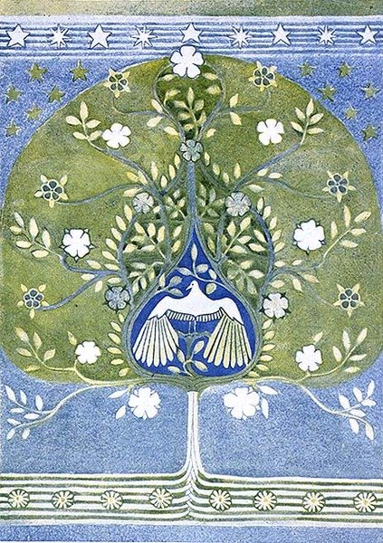 贴花和刺绣门饰设计 第 XIV 卷，选自《工作室》杂志，1898 年出版。1898 作者 亨利·泰勒·怀斯