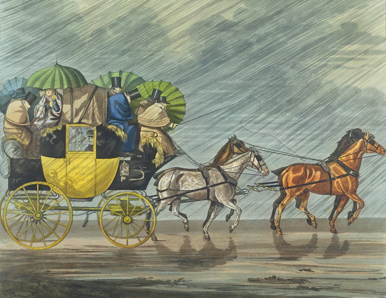 由George Hunt（1820  -  40年）出版的巴斯教练出版于1820年（aquatint） 作者 亨利·托马斯·阿尔肯
