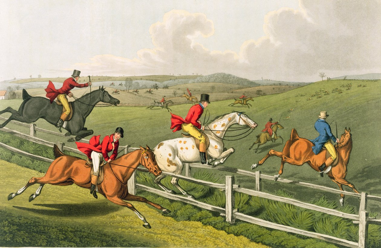 狐狸狩猎，由I. Clark，酒吧提供。作者：Thomas McLean，1820年（aquatint） 作者 亨利·托马斯·阿尔肯