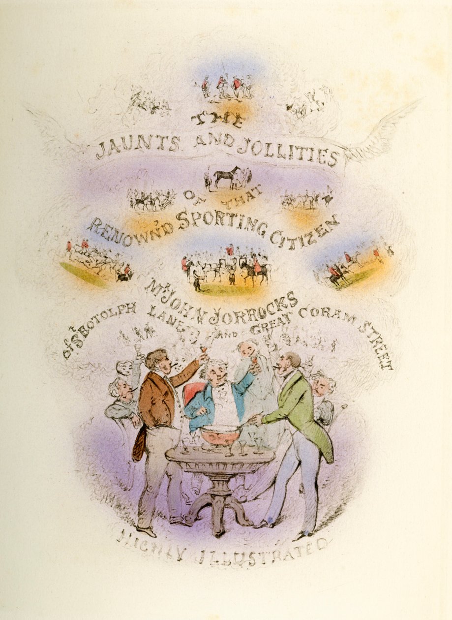 正面画作，Jorrockss短剧和节拍，高度说明，1838年 作者 亨利·托马斯·阿尔肯