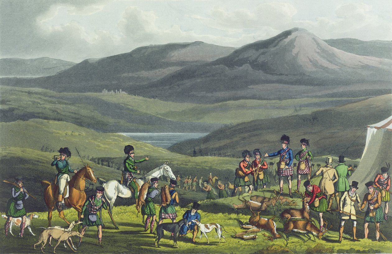 高地的体育会议，由I. Clark，酒吧提供。作者：Thomas McLean，1820年，（aquatint） 作者 亨利·托马斯·阿尔肯