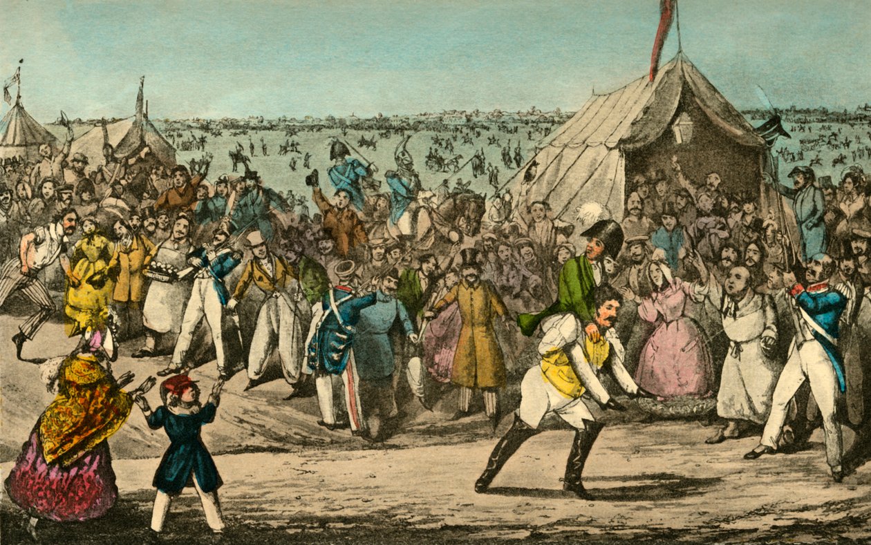 在法国运动-约洛克斯先生击败速度男爵，1838年 作者 亨利·托马斯·阿尔肯