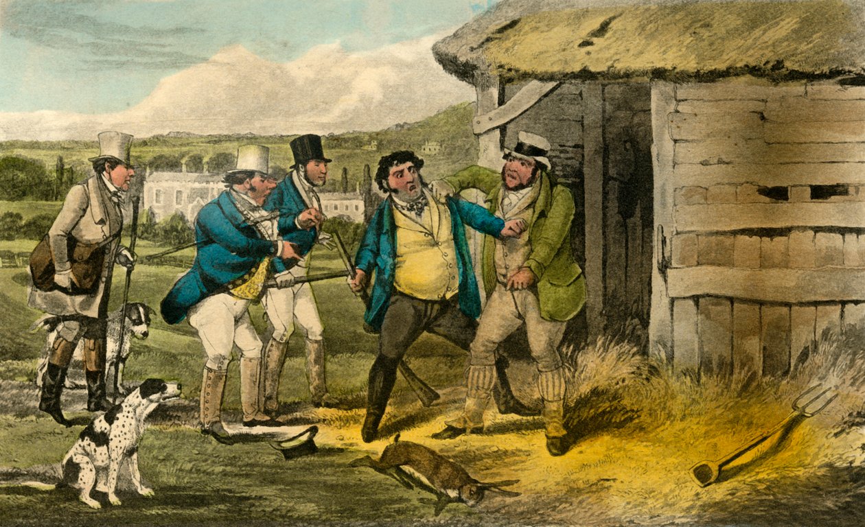 乡绅Cheatums Keeper袭击老汤姆的凶手，1838年 作者 亨利·托马斯·阿尔肯