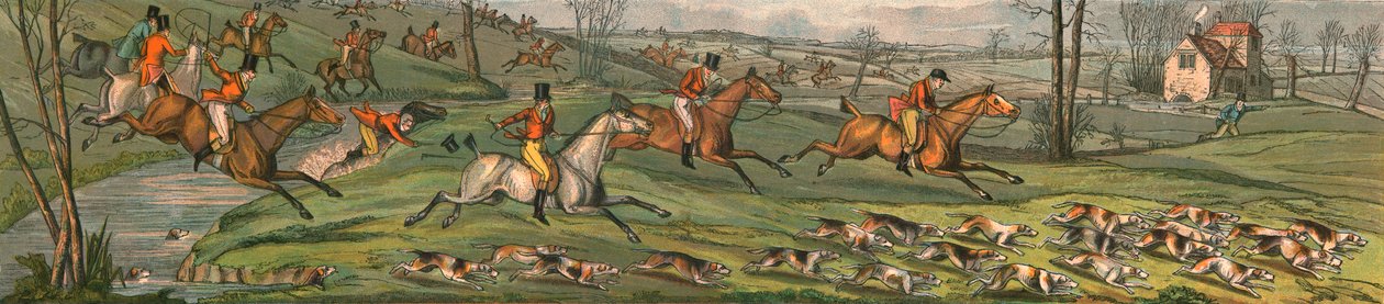 The Hunt-Full Cry，1820，1890。 作者 亨利·托马斯·阿尔肯