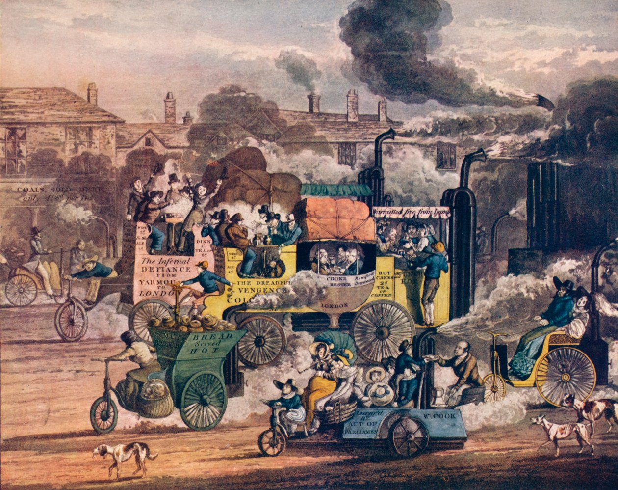 蒸汽的进展-白教堂路的景色，1905年 作者 亨利·托马斯·阿尔肯