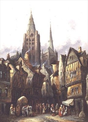 Caudebec sur Seine，1886年 作者 亨利·托马斯·谢弗