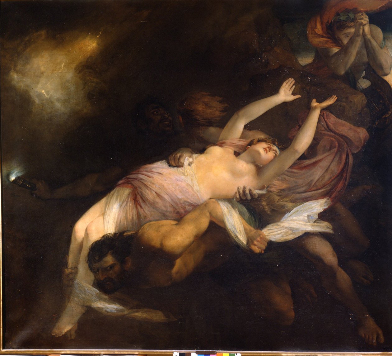 欧律狄刻在奥菲被绑架，亨利-汤姆森（1773 - 1843），油画。 作者 亨利·汤姆森