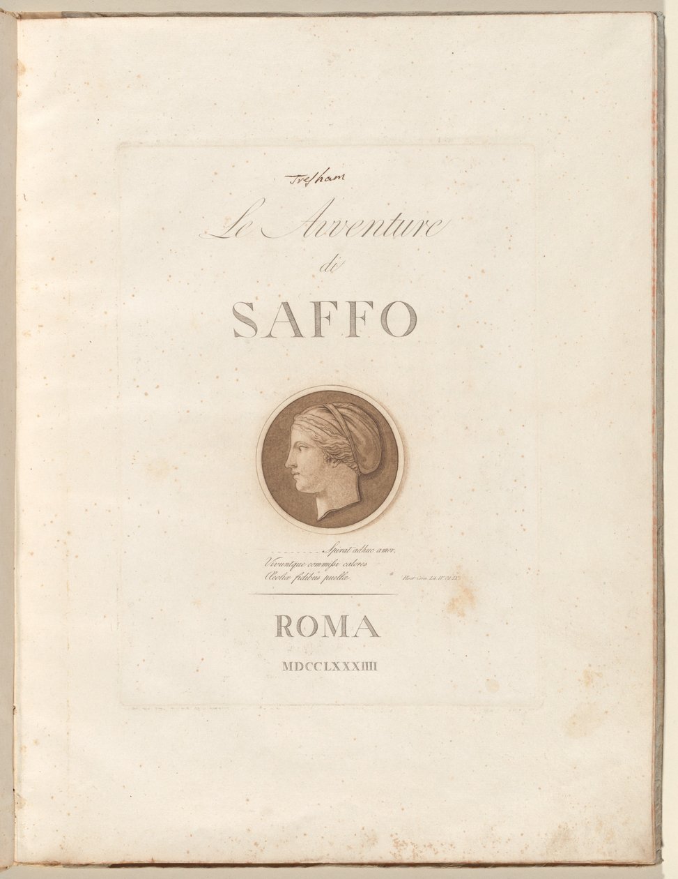 萨福的冒险》（Le Avventure di Saffo）。 作者 亨利·特雷舍姆