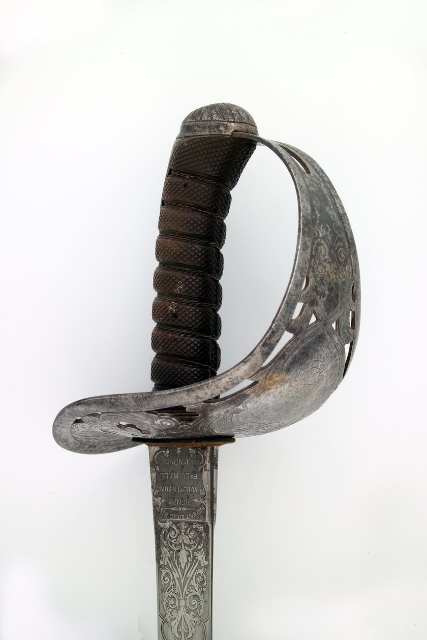 炮兵军官的剑，属于孟加拉炮兵Tyrwhitt Pulman上尉，1859年 作者 亨利·威尔金森