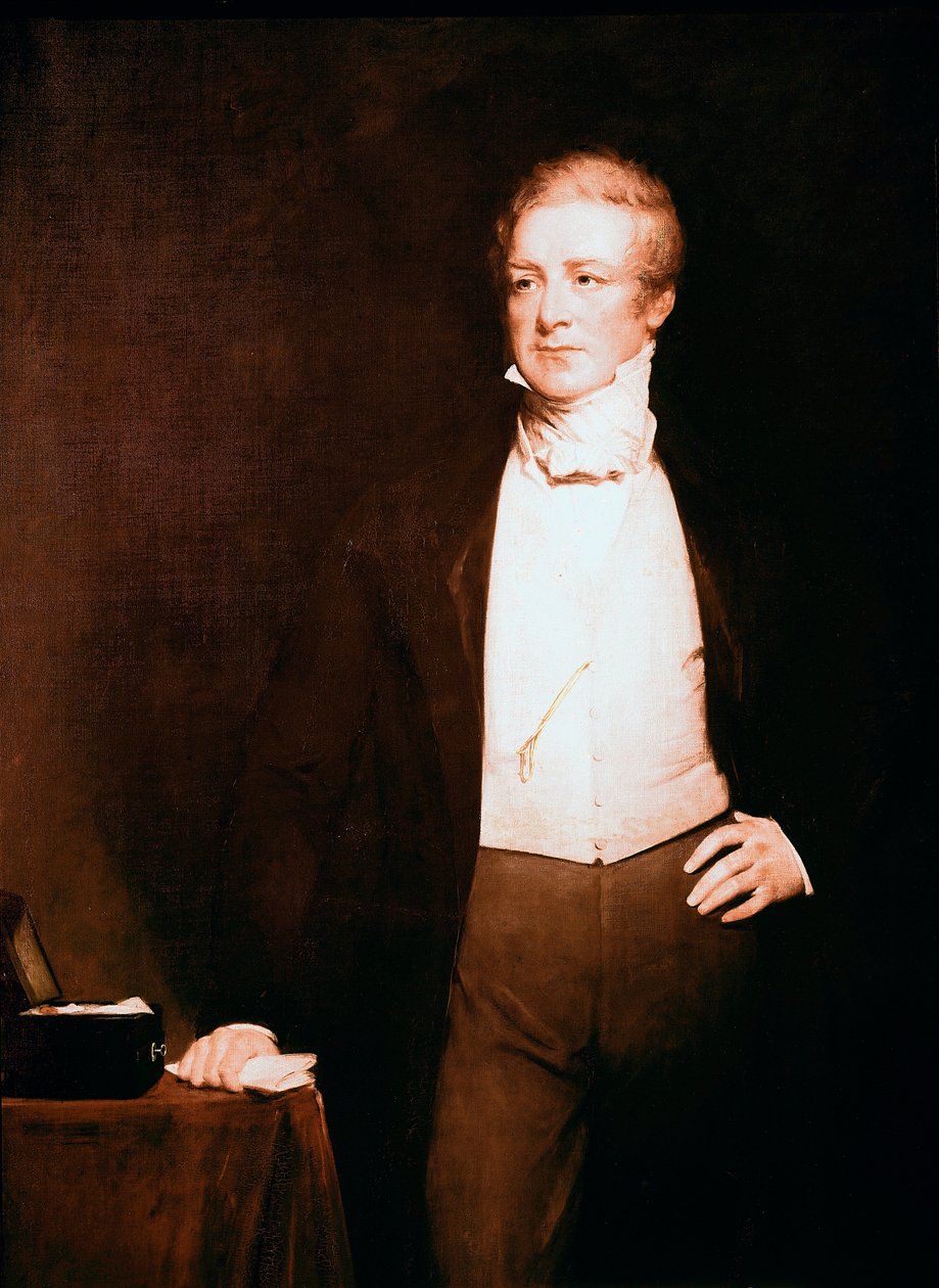 罗伯特·皮尔爵士 (1788-1850) 的肖像，政治家 Henry William Pickersgill (1782-1875) 绘画 19 世纪 240.7 x 147 厘米，伦敦，国家肖像画廊 作者 亨利·威廉·皮克斯吉尔