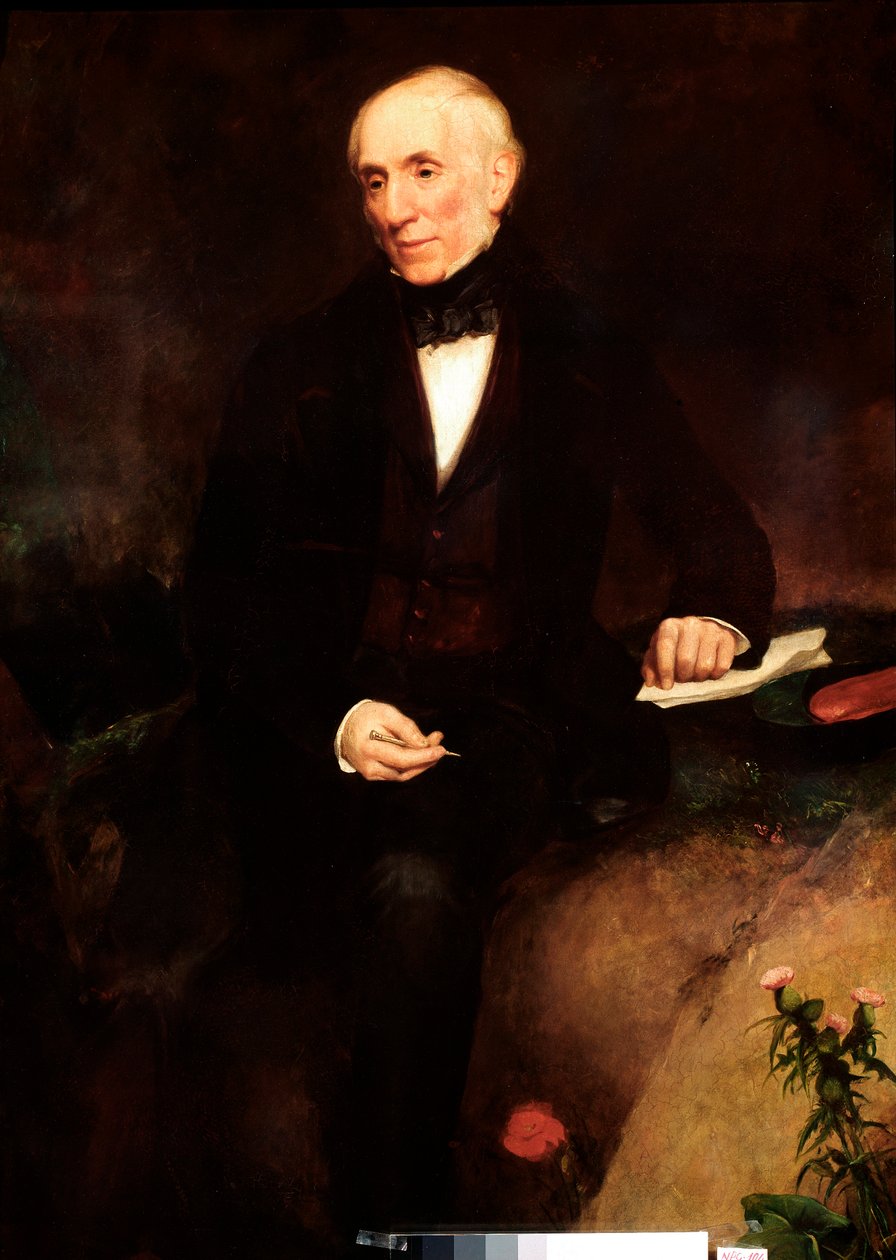 威廉·华兹华斯 (1770-1850) 的肖像 亨利·威廉·皮克斯吉尔 (1782-1875) 的英国诗人绘画 19 世纪 伦敦，国家肖像画廊 作者 亨利·威廉·皮克斯吉尔