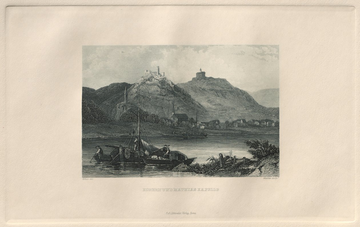 风景如画，浪漫的莱茵兰：科伯恩和马蒂亚斯·卡佩尔（Mathias Kapelle），1928年。 作者 亨利·温克尔斯