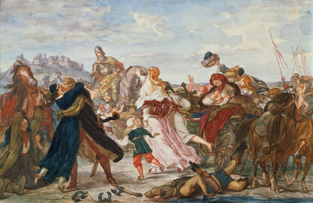 Hetman Koniecpolski于1824年，1875年至1876年从鞑靼人手中解放囚犯 作者 亨利克·希波利特·罗达科夫斯基