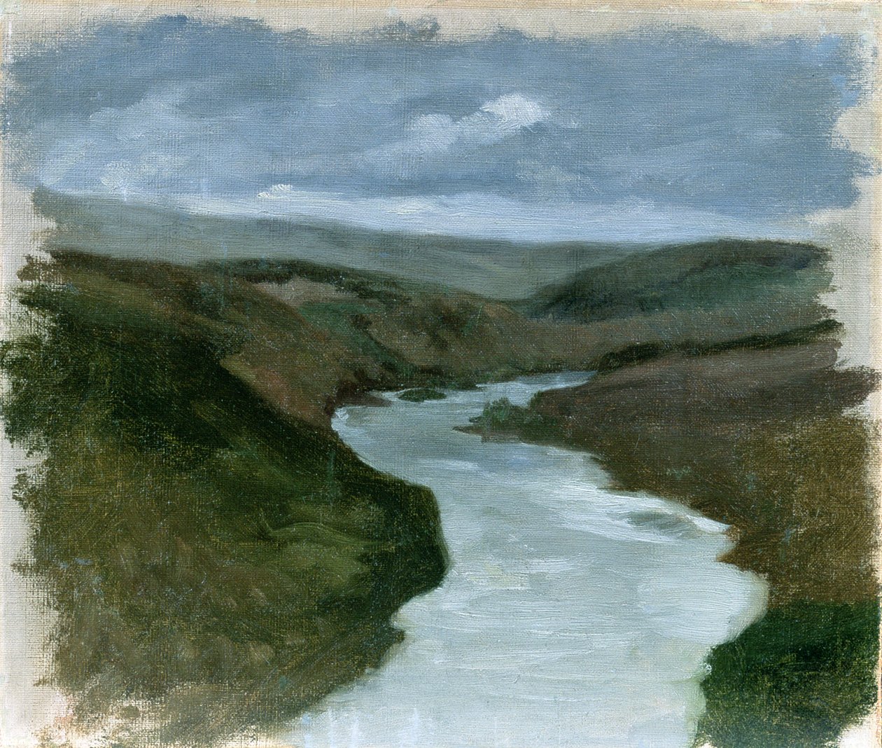 景观来自第聂伯河，c.1878-89 作者 亨利克·希波利特·罗达科夫斯基