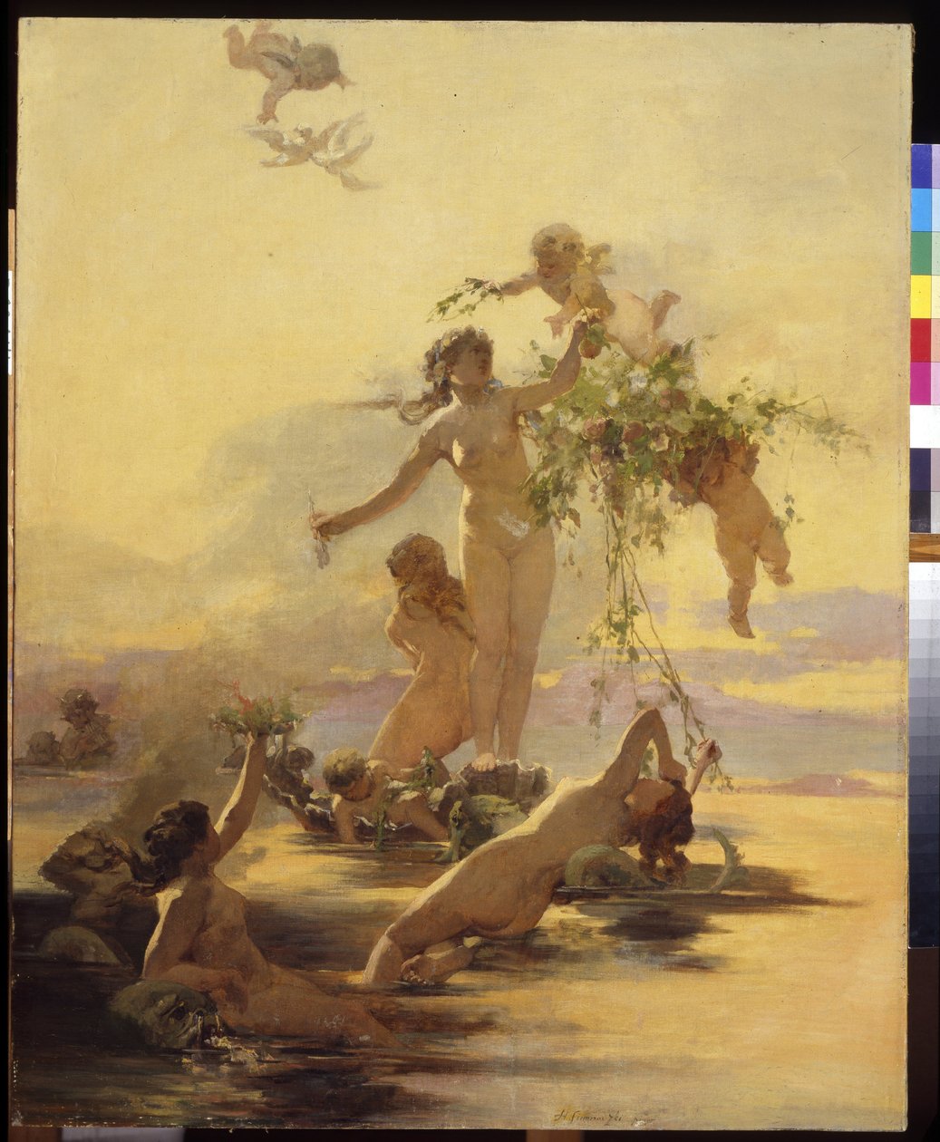 奈阿德。Henryk Sieliradzki（1843-1902 年）的画作，布面油画。波兰艺术 作者 亨利克·西米拉德斯基（Henryk Siemieradzki）