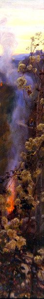 Befano Fuoci，约 1900 年（油画板） 作者 赫伯特·阿诺德·奥利维尔