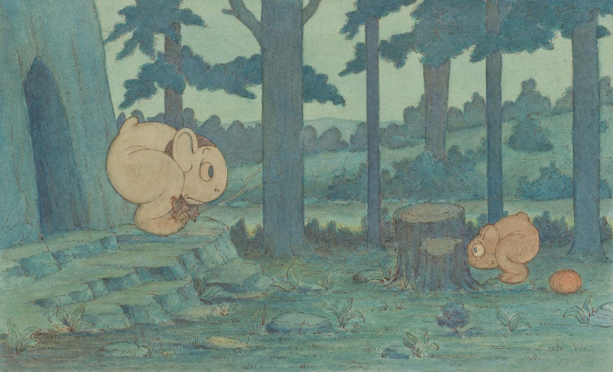 Wiggle很多婴儿躲避妈妈，c.1910 作者 赫伯特·克劳利