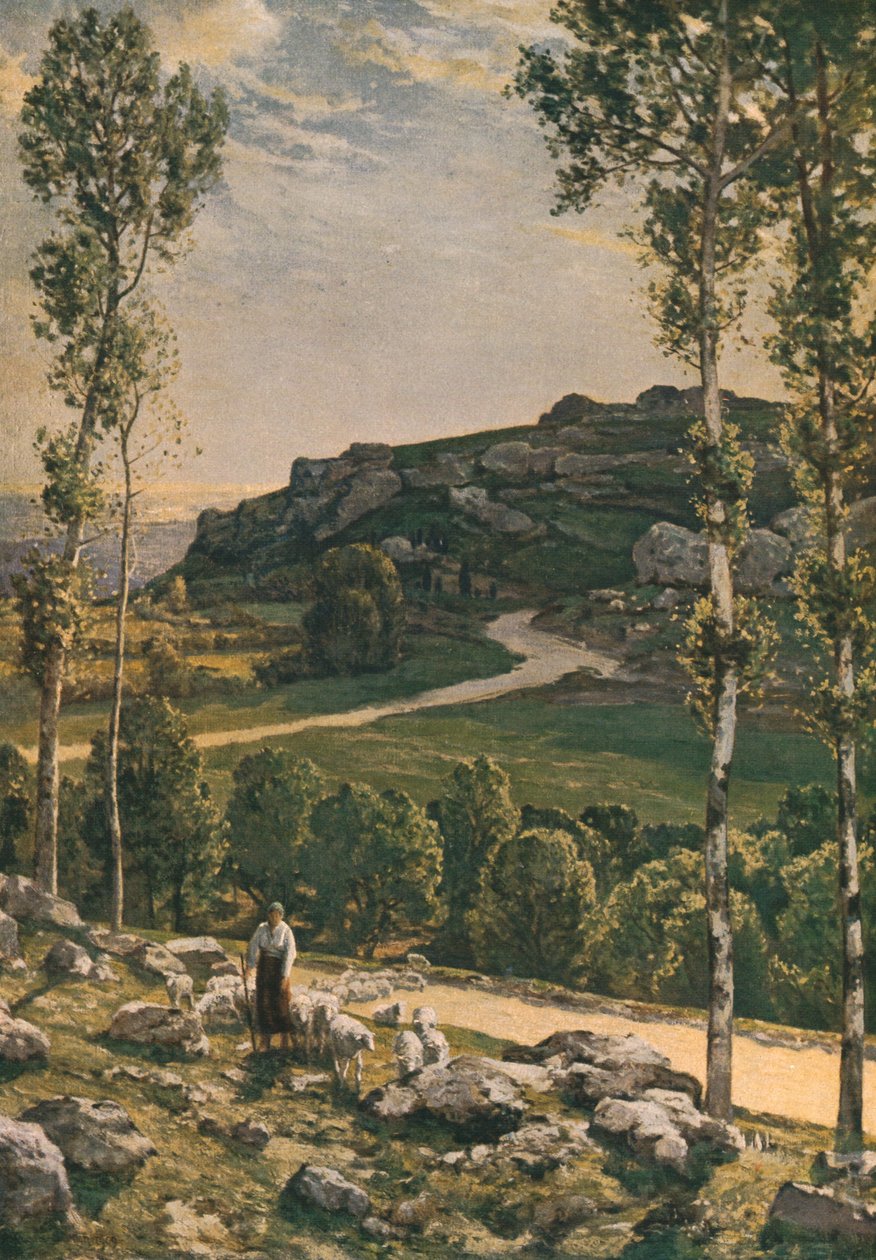 普罗旺斯的山路》，1904年，约1930年。 作者 赫伯特·埃德温·佩勒姆·休斯·斯坦顿