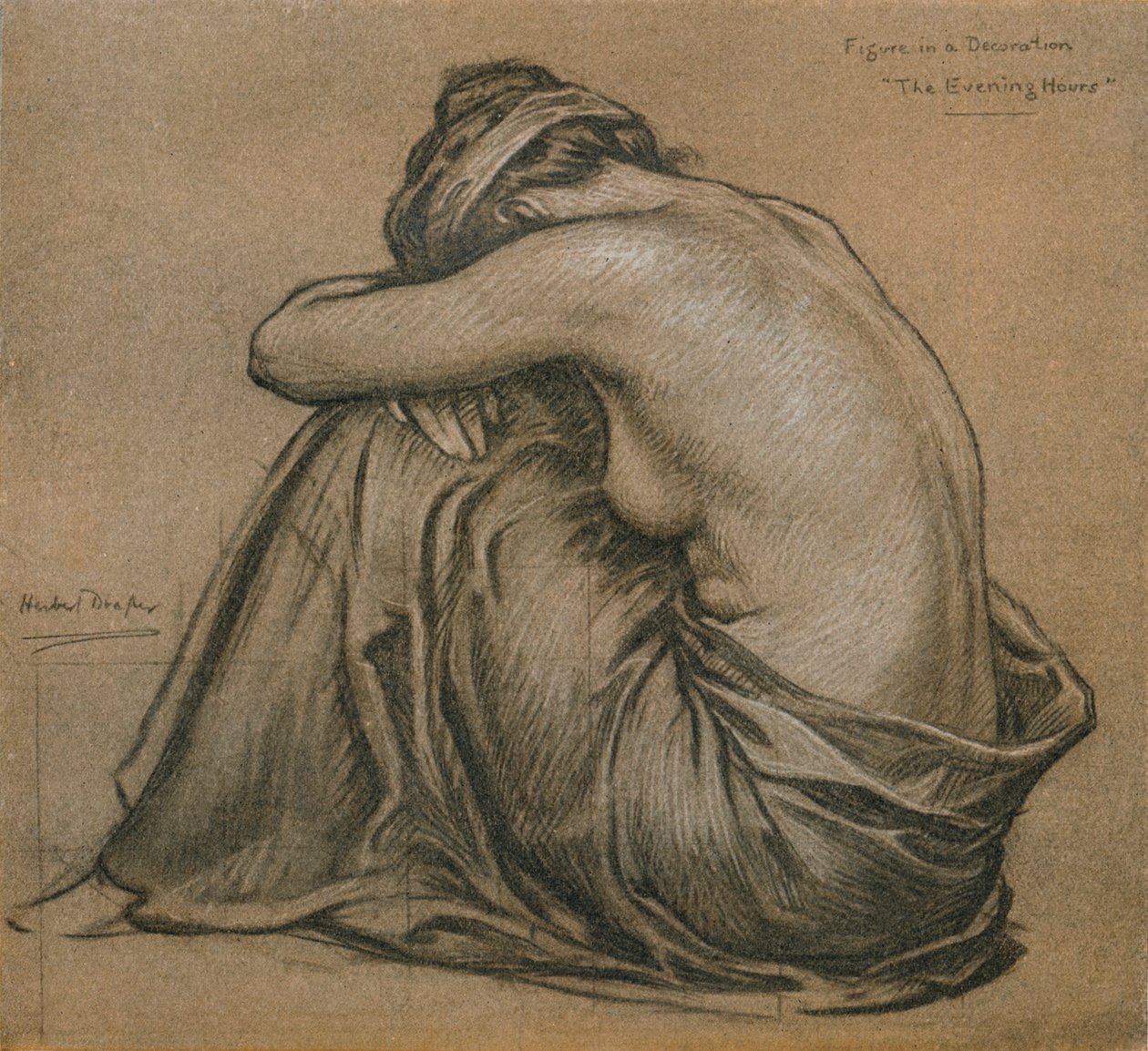 研究装饰，傍晚时分，c1916 作者 赫伯特·詹姆斯·德雷珀