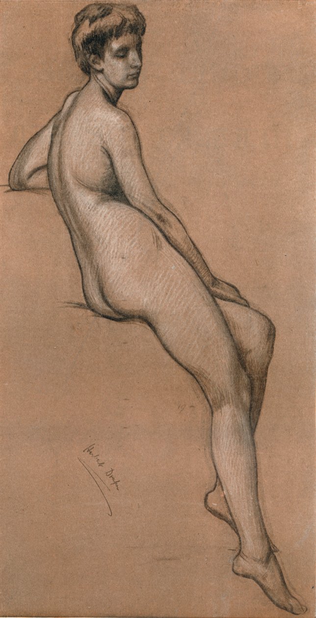 赫伯特·德雷珀（Herbert Draper）的《线条研究》，c1903 作者 赫伯特·詹姆斯·德雷珀