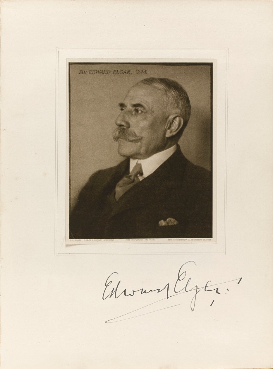 作曲家爱德华-威廉-埃尔加爵士1857-1934年的画像，1923年。 作者 赫伯特·兰伯特