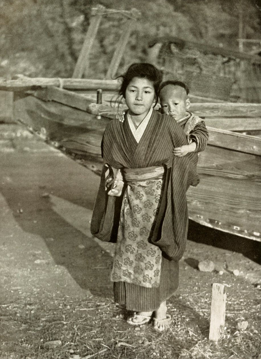 渔民的孩子，1910年。 作者 赫伯特·庞廷