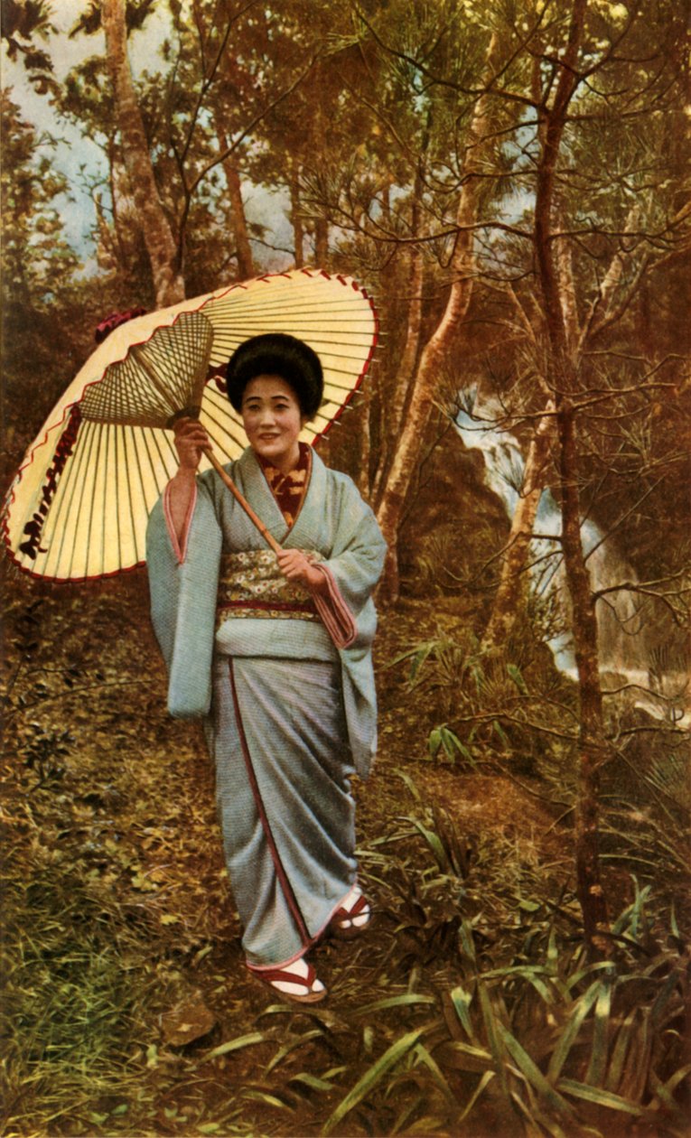 树林中的一场淋浴，1910年。 作者 赫伯特·庞廷