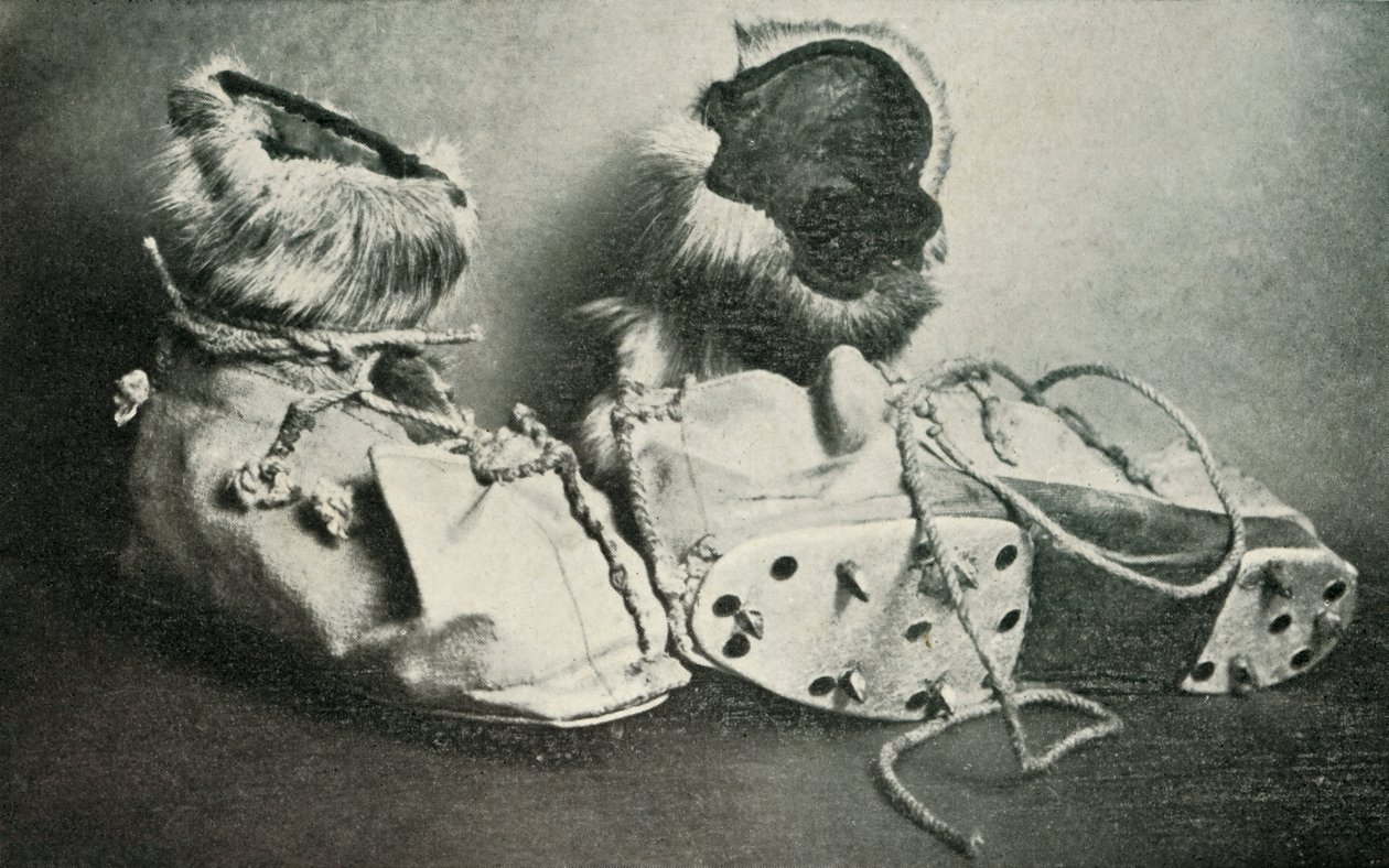 Finnesko with Crampons，c19101913，1913年 作者 赫伯特·庞廷