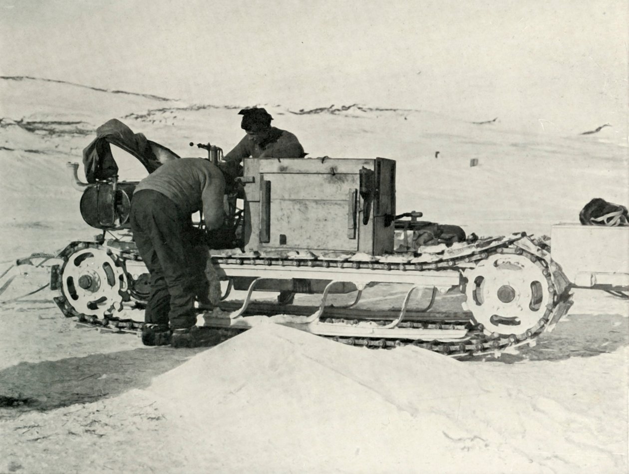马达雪橇之一，1911、1913年 作者 赫伯特·庞廷