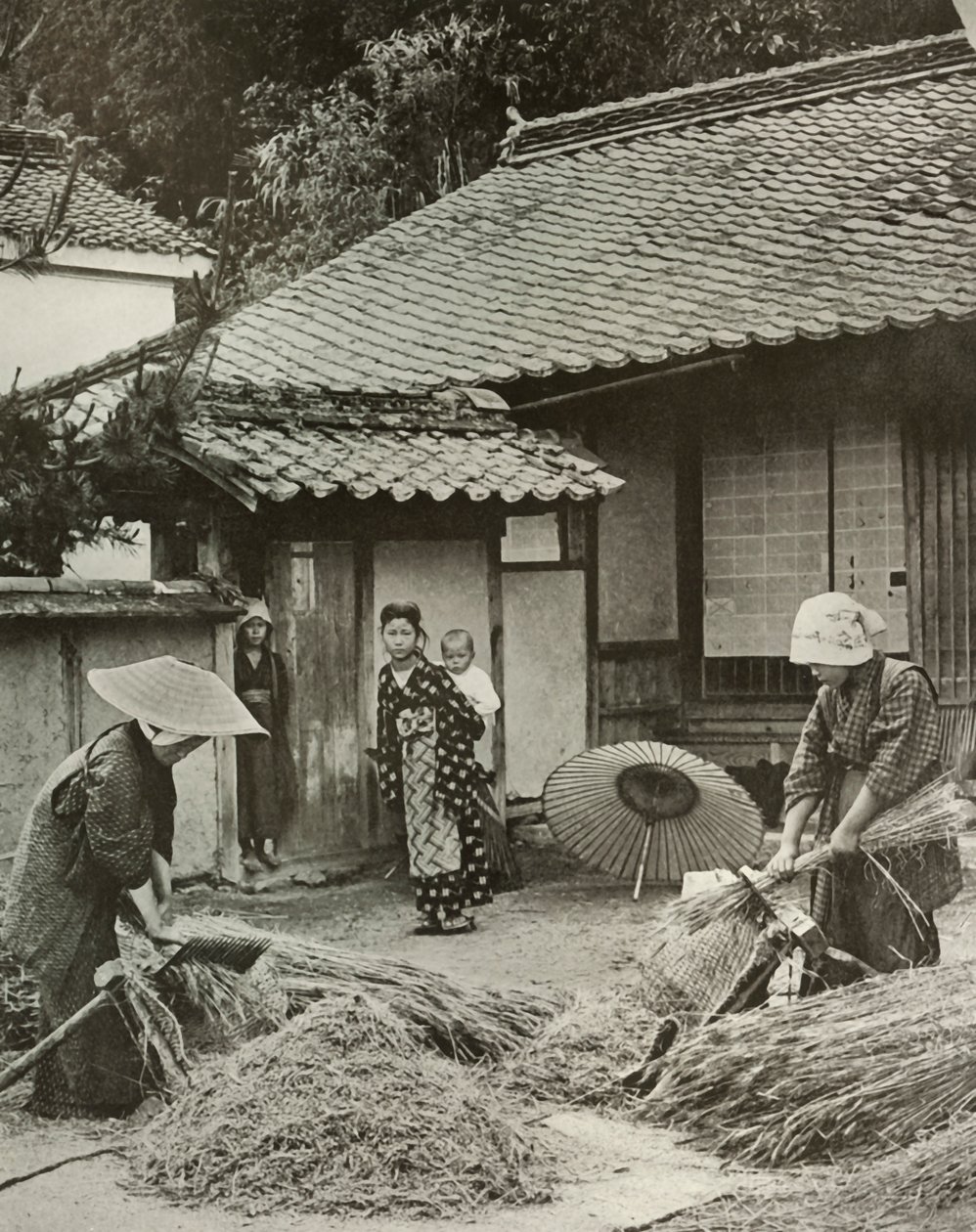 农民妇女领导大麦，1910年。 作者 赫伯特·庞廷