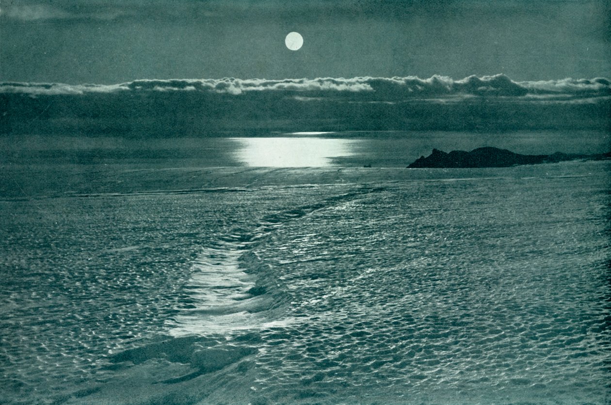 ``巴恩冰川：裂隙与薄薄的雪桥&39;&39;，c19101913,1913年。 作者 赫伯特·庞廷