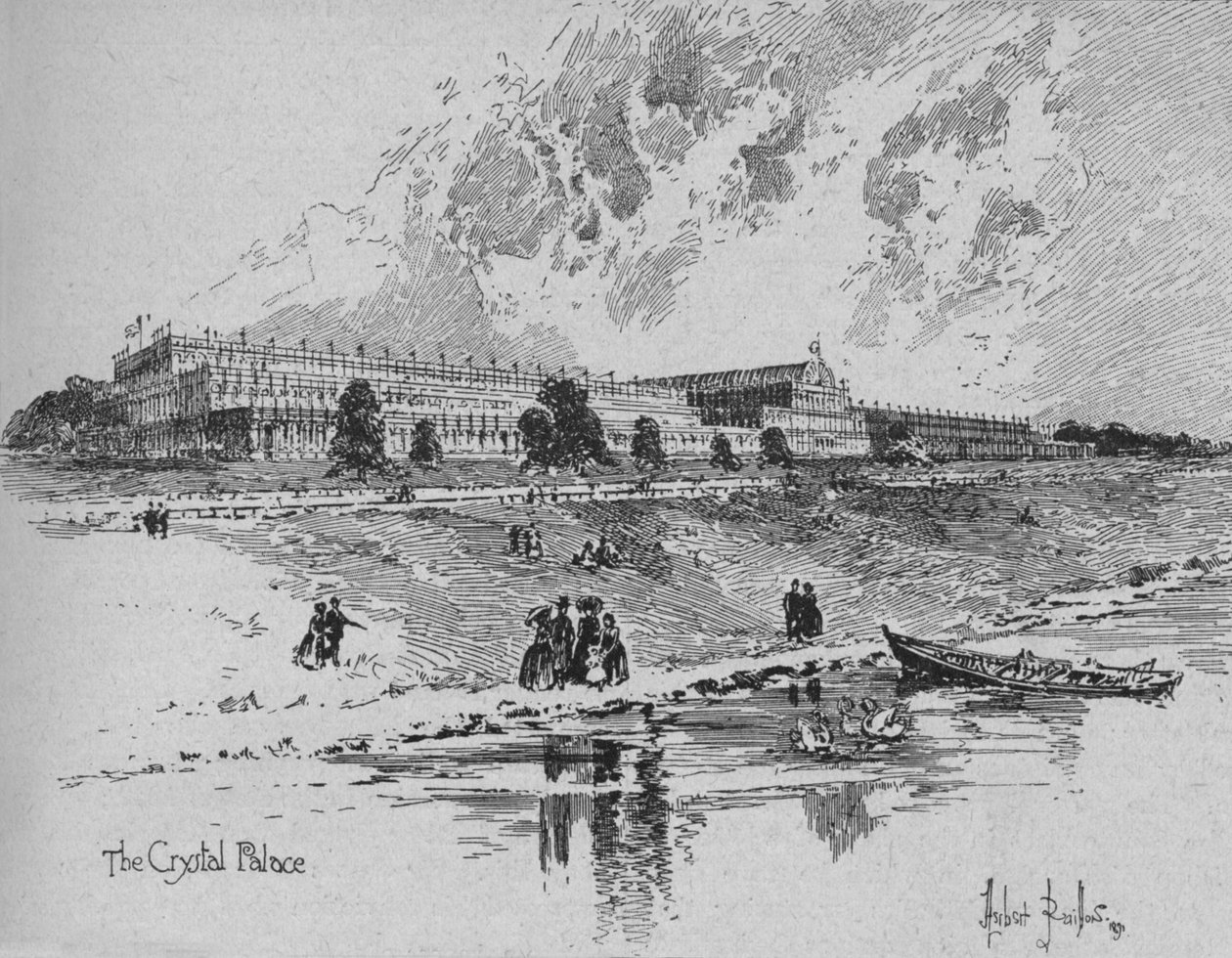 1851年，1891年在伦敦海德公园的水晶宫 作者 赫伯特·雷顿