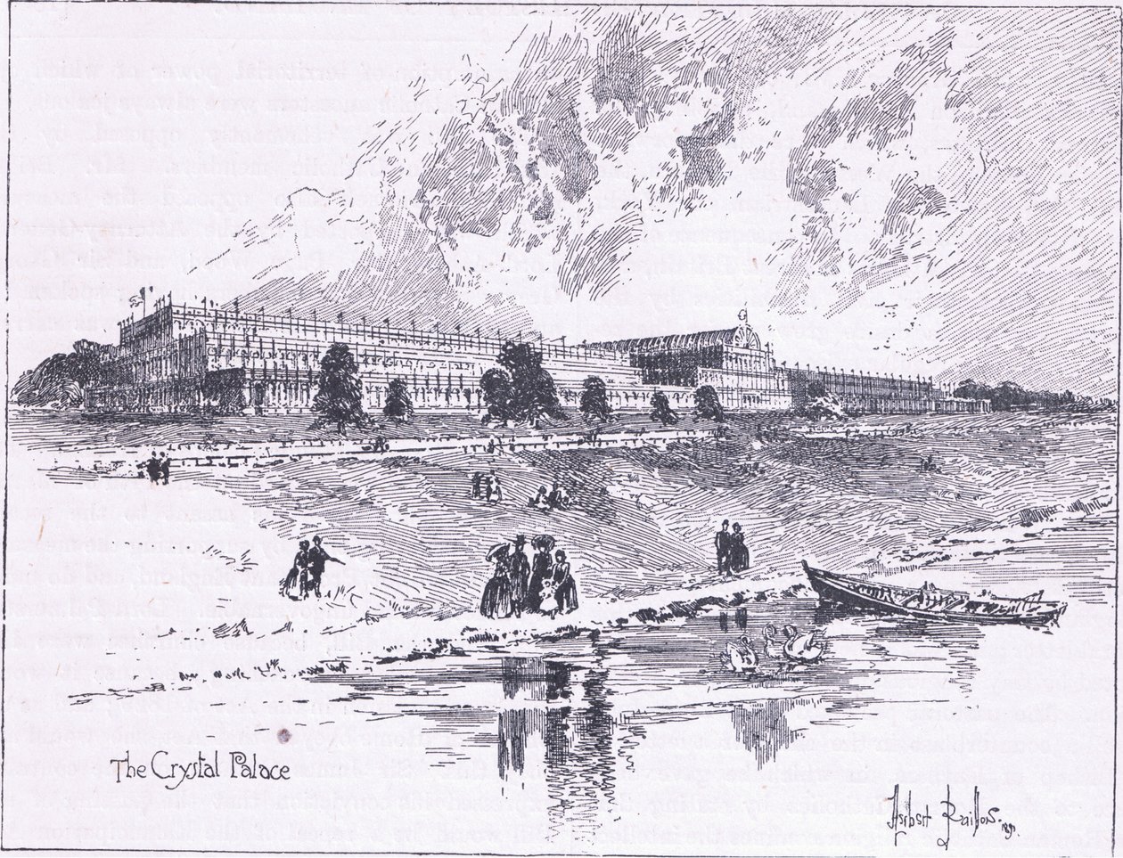 公元1851年在伦敦海德公园的水晶宫 作者 赫伯特·雷顿