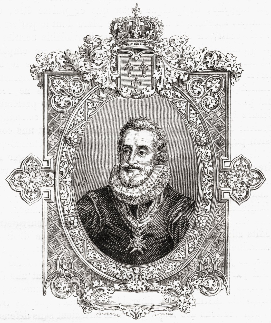 Henri IV，由Pannemaker-Ligny雕刻，来自Louis Blanc的“法国革命史”（1811-82） 作者 赫尔克里·卡特纳西（Hercule Catenacci）