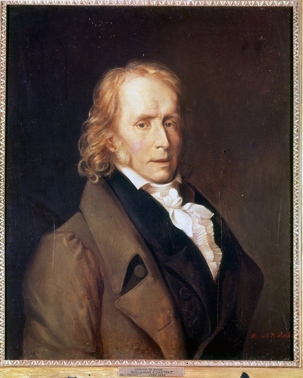 Hercules de Roche 的 Benjamin Constant (1767 - 1830) 肖像。 作者 赫尔克里·德·罗什