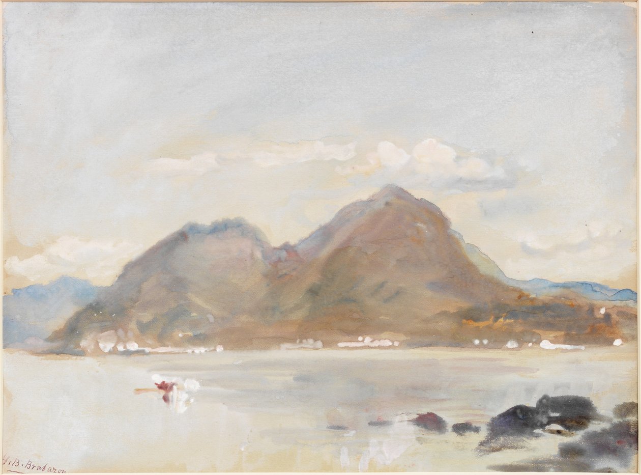 Sasso di Ferro（身体彩色和纸上水彩（卡片上）） 作者 大力神布拉巴松布拉巴松