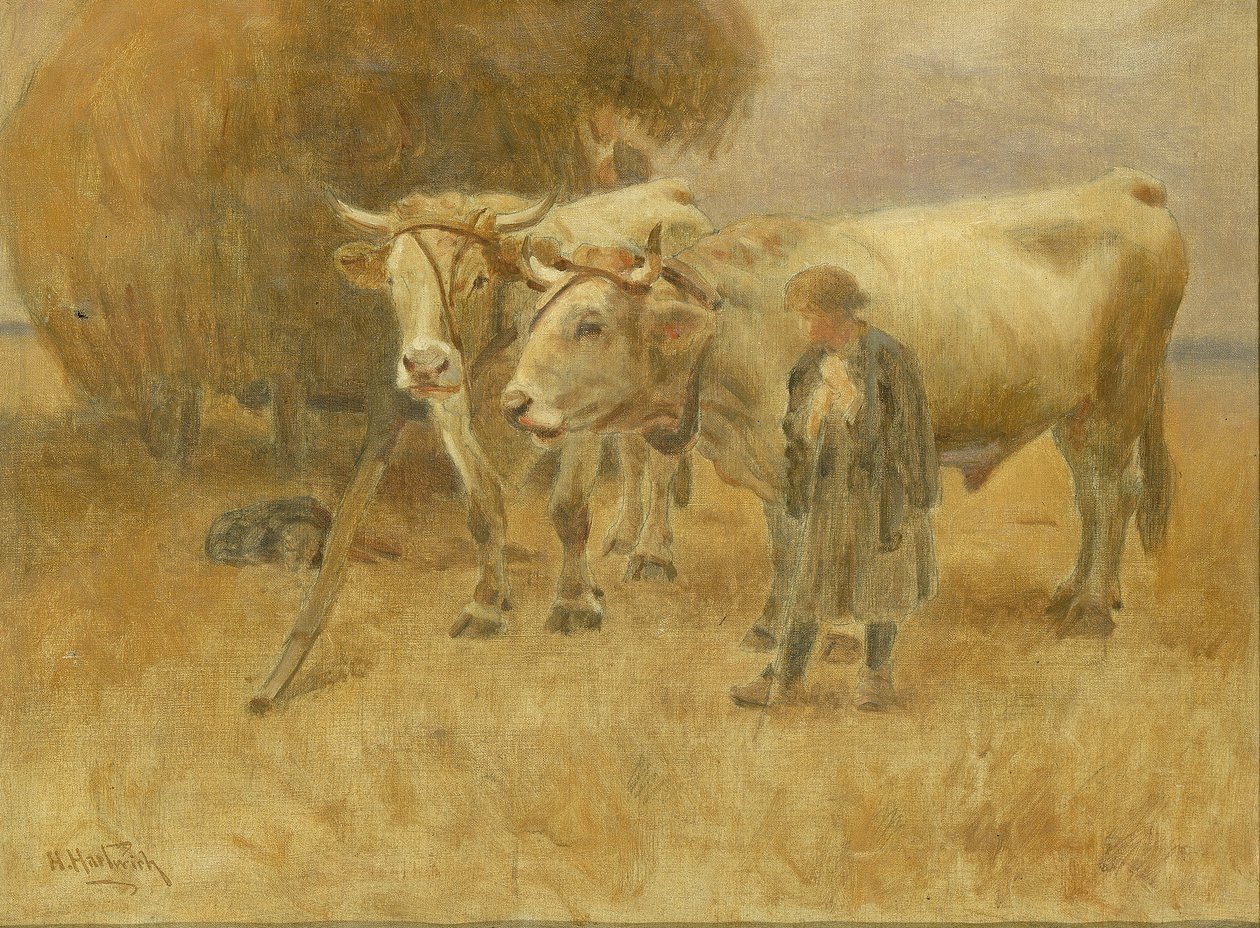 收割者》的草图，1907年。 作者 赫尔曼·哈特维奇（Herman Hartwich）