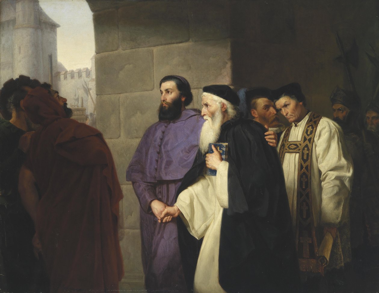 Hugh Latimer和Nicholas Ridley正在前往赌场 作者 赫尔曼·施韦德
