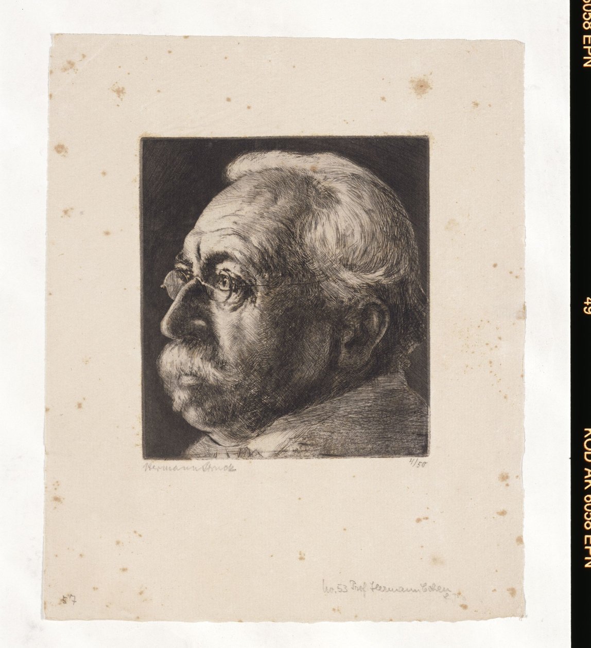 Hermann Cohen的肖像（1842-1918） 作者 赫尔曼·施特拉克