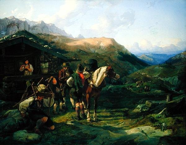 1832年从高山牧场出发 作者 赫尔曼·考夫曼
